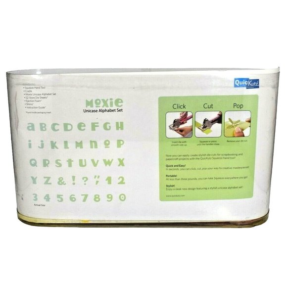QuicKutz Squeeze Pink Personal Die-Cutting System and Moxie Unicase Alphabet Set - Picture 2 of 10